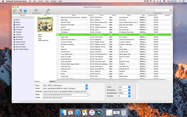 Launch iTunes Music Converter to Convert Purchased iTunes Music