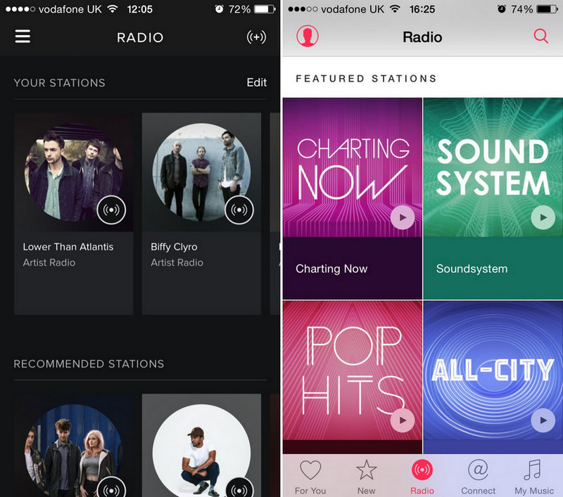 Apple Music VS Spotify: Radio