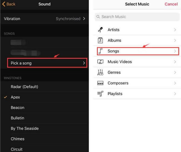 how to set Apple Music as the alarm