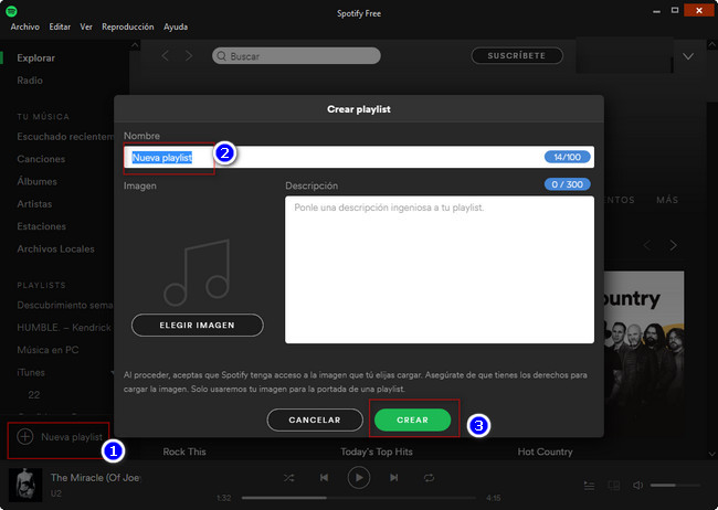 Create Spotify Playlist