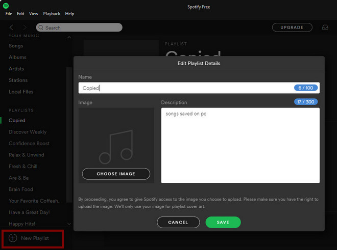 add music from pc to spotify