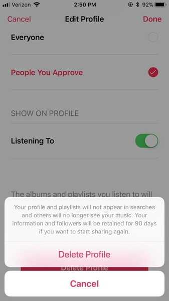 Make Apple Music Private