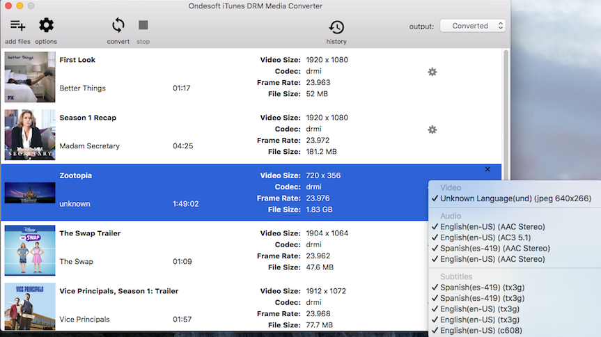 iTunes M4V to MP4 Converter - Set Output