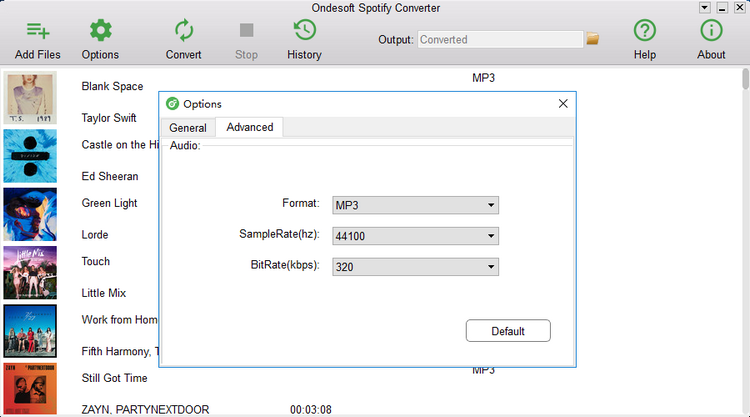 Choose the output format