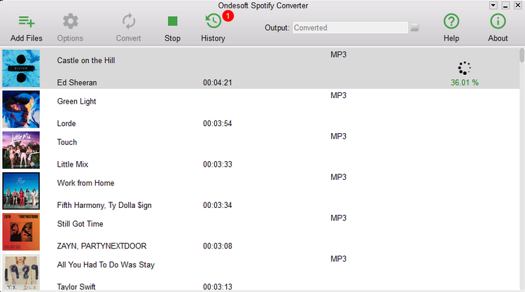 Spotify Music Converter - Start Apple Music Conversion