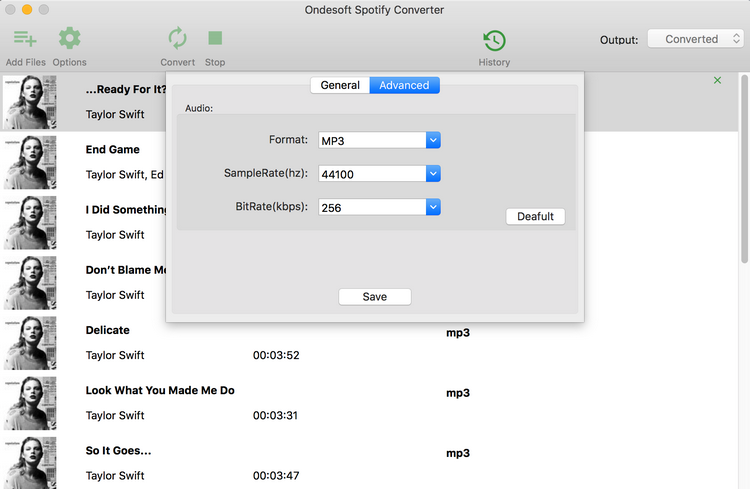 Choose the output format